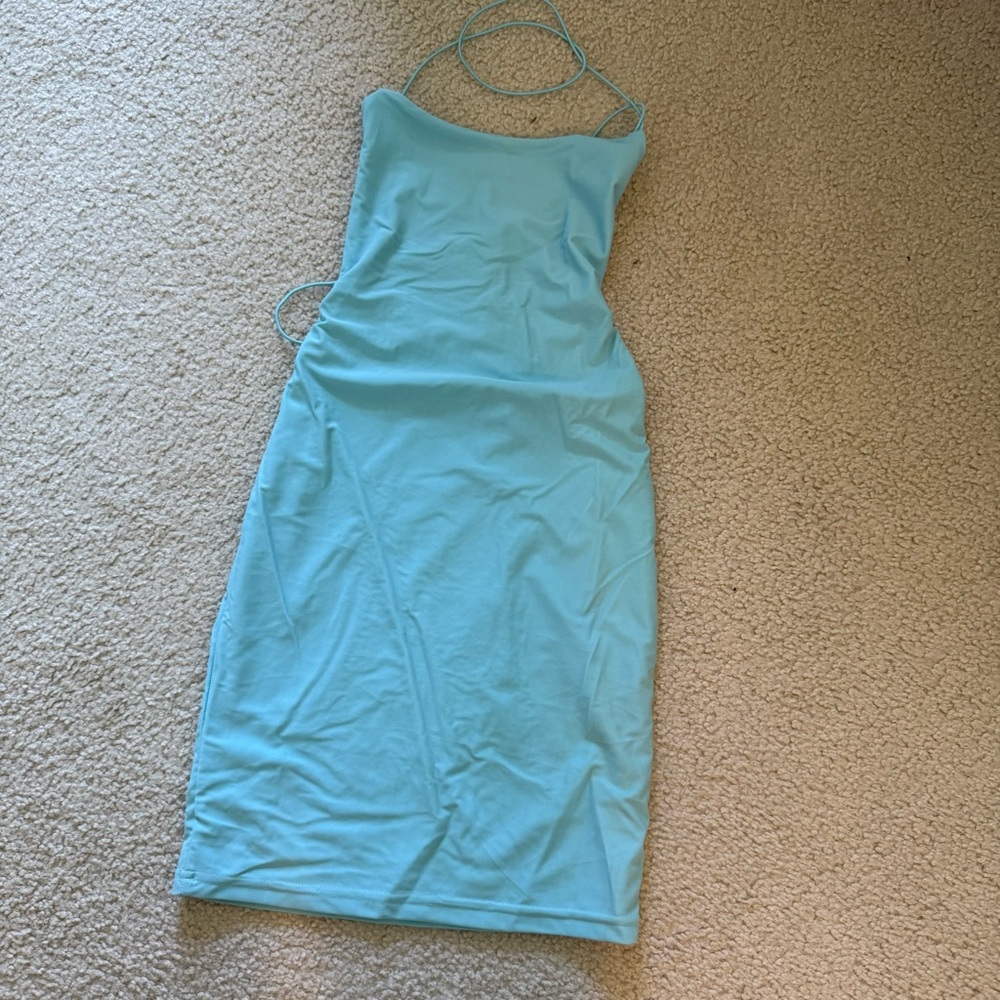 Tiger Mist Blue Sleeveless Slip Dress